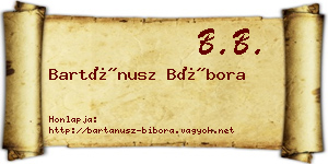 Bartánusz Bíbora névjegykártya